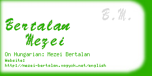 bertalan mezei business card